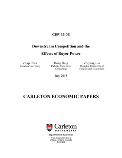 Downstream Competition and the Effects of