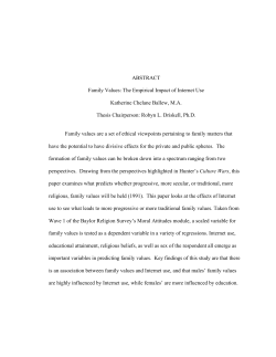 ABSTRACT Family Values: The Empirical Impact of Internet Use