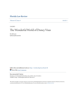 The Wonderful World of Disney Visas