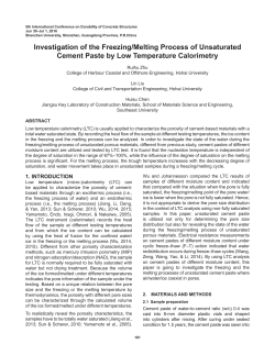 Investigation of the Freezing/Melting Process of - Purdue e-Pubs