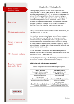 Affinity Leasing salary sacrifice vs voluntary benefit
