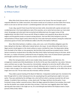 Faulkner-A Rose for Emily