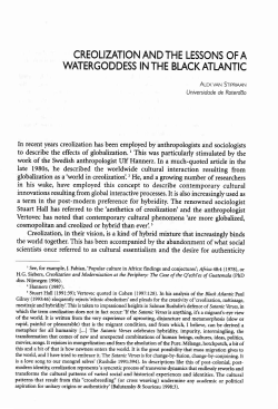 creolization and the lessons of a watergoddess
