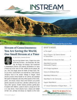 instream - WaterWatch of Oregon