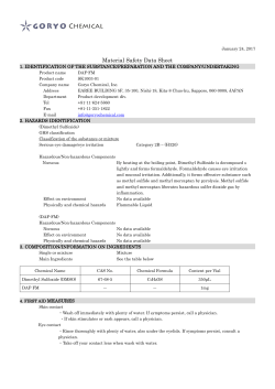 Material Safety Data Sheet
