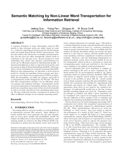 Semantic Matching by Non-Linear Word Transportation for