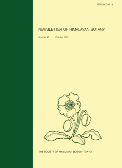 NEWSLETTER OF HIMALAYAN BOTANY