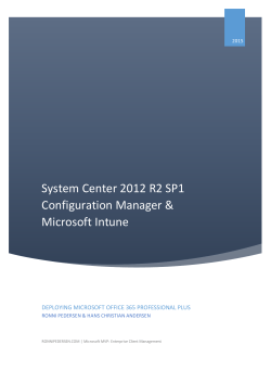 Deploying Microsoft Office 365 using ConfigMgr