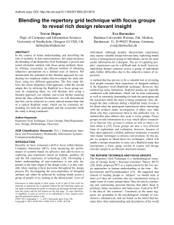 Blending the repertory grid technique with focus groups to reveal
