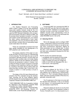 a graphical user interface to prepare the standard initialization for