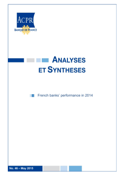 French banks` performance in 2014 - Autorit&eacute; de contr&ocirc;le prudentiel