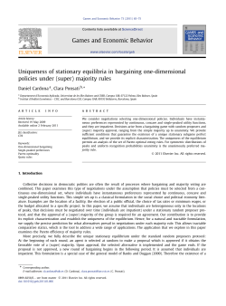 Uniqueness of stationary equilibria in bargaining one - IAE-CSIC