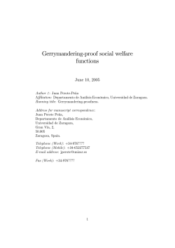 Gerrymandering-proof social welfare functions