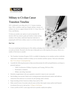 Military to Civilian Career Transition Timeline