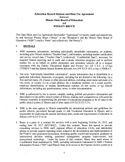 Education Record Release and Data Use Agreement Between