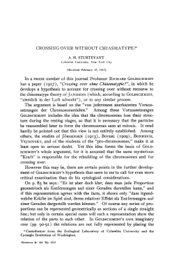 has a paper (1917), “Crossing over ohm Chktsmtypie?“, in which he