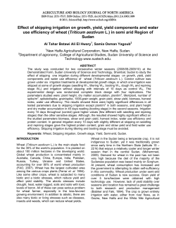 Effect of Skipping Irrigation on Growth, Yield, Yield - Sci-Hub