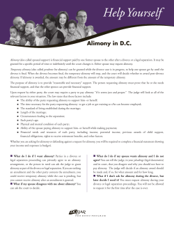 Alimony Fact Sheet