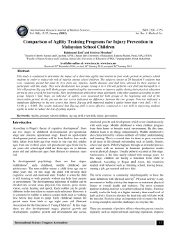Comparison of Agility Training Programs for Injury Prevention in