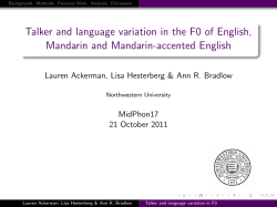 Talker and language variation in the F0 of English
