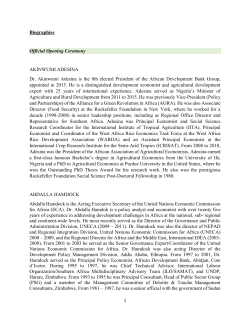 AEC 2016 - Participants Biographies