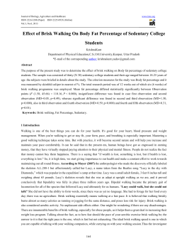 Effect of Brisk Walking On Body Fat Percentage