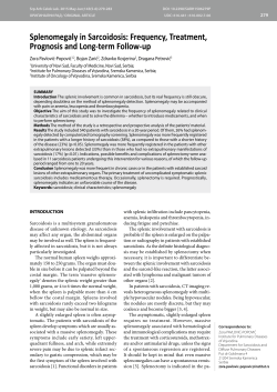 Splenomegaly in Sarcoidosis: Frequency, Treatment