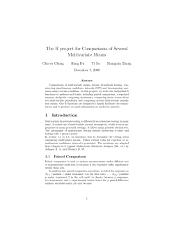 The R project for Comparisons of Several Multivariate Means