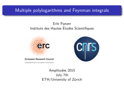 Multiple polylogarithms and Feynman integrals