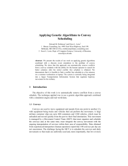 Applying Genetic Algorithms to Convoy Scheduling