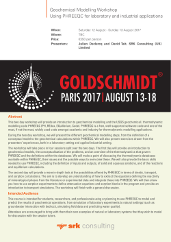 Geochemical Modelling Workshop_20170323.indd