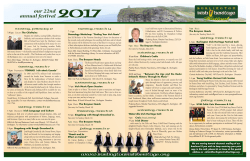 2017 Schedule - Burlington Irish Heritage Festival