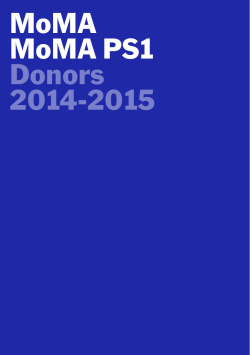 MoMA MoMA PS1 Donors 2014-2015