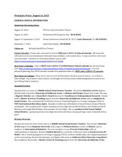 Principal`s Press - Irvine Unified School District