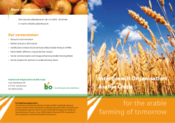 for the arable farming of tomorrow