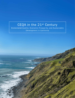 CEQA in the 21st Century
