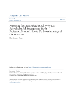 nurturing the law student`s soul: why law schools are still struggling