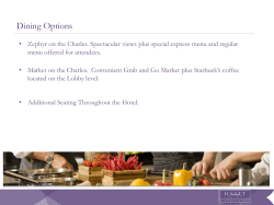 Dining Options - System Dynamics Conference