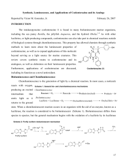 Synthesis, Luminescence, and Applications