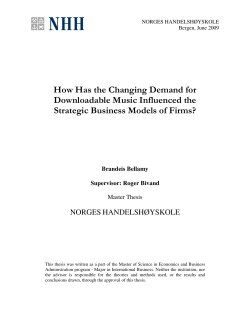 How Has the Changing Demand for Downloadable Music