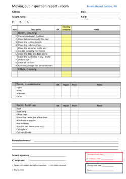 Moving out inspection report