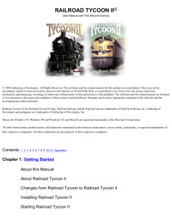 RAILROAD TYCOON II&copy;