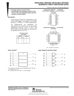 Quadruple 2-Input Positive-NOR Gates (Rev. B)