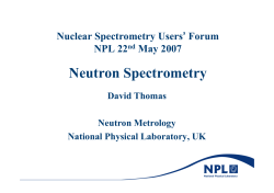 Neutron spectrometry - National Physical Laboratory