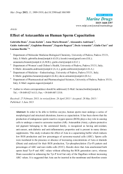 Effect of Astaxanthin on Human Sperm Capacitation