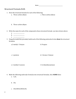 Structural Formula Drill: