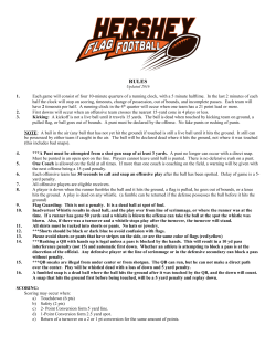 2016 HYFFL Rules - Hershey Flag Football