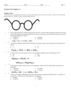 Chapter 12 Practice Test