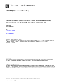Nonlinear dynamics of epileptic seizures on basis of - UvA-DARE