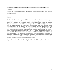 1 Multidimensional Targeting: Identifying Beneficiaries of